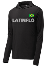 Load image into Gallery viewer, Latin Flo (Pick your Latin Country) Performance Hoodie - Soccer Font