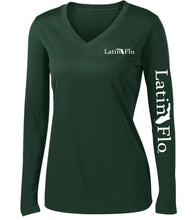 Load image into Gallery viewer, Ladies Classic Forest Green Logo Drifit V-Neck