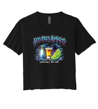 Load image into Gallery viewer, Latin Flo Los Tres Amigos Ladies Cropped Tee

