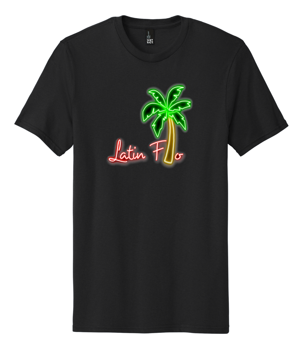 Black Neon Palm Tee