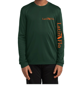 Kids Classic Forest Green & Orange Logo Drifit