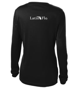 Ladies Classic Black Logo Drifit V-Neck