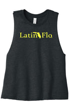 Load image into Gallery viewer, Grey Heather Latin Flo Crop Tank
