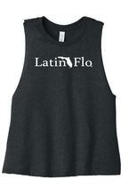 Load image into Gallery viewer, Grey Heather Latin Flo Crop Tank
