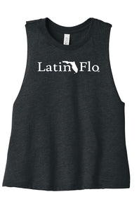 Grey Heather Latin Flo Crop Tank