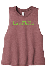 Mauve Latin Flo Crop Tank