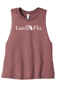 Mauve Latin Flo Crop Tank