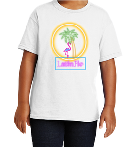 Kids Neon Flamingo Tee