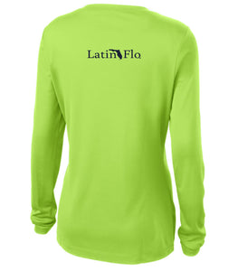 Ladies Classic Lime Logo Drifit V-Neck