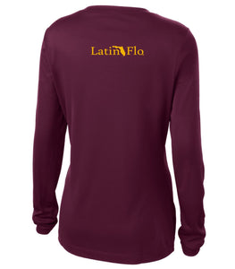 Ladies Classic Maroon Logo Drifit V-Neck