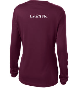 Ladies Classic Maroon Logo Drifit V-Neck