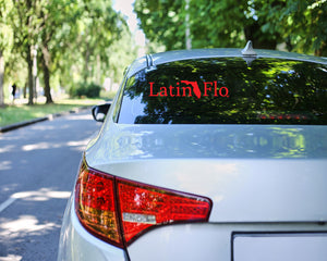 Red Latin Flo Decal