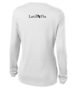 Ladies Classic White Logo Drifit V-Neck