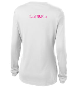 Ladies Classic White Logo Drifit V-Neck