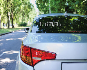 Chrome Latin Flo Decal