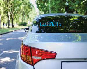 Cyan Latin Flo Decal