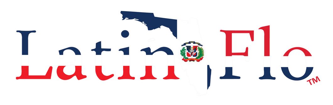 Tricolor Dominican Florida Flag Logo Decal