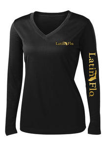 Ladies Classic Black & Gold Logo Drifit