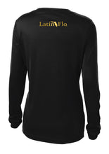 Load image into Gallery viewer, Ladies Classic Black &amp; Gold Logo Drifit
