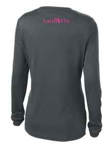 Ladies Classic Gray Logo Drifit V-Neck