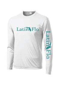 Classic White & Teal Logo Drifit