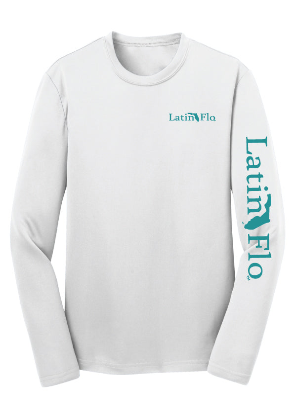 Youth Classic White & Teal Logo Drifit